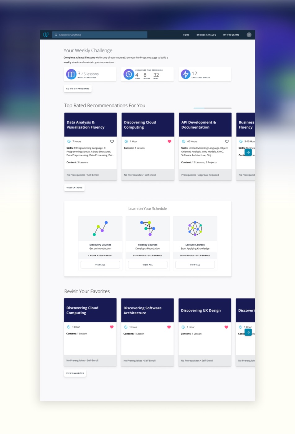 Udacity product screen