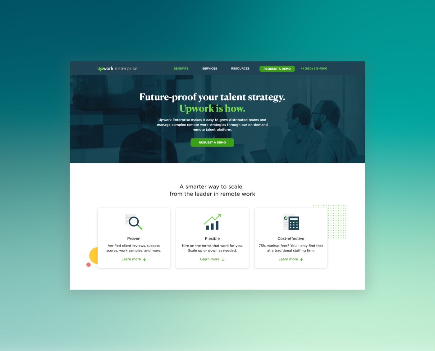 Upwork Enterprise landing page